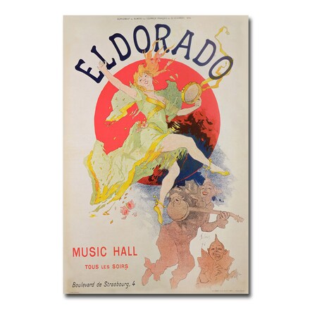 Trademark Fine Art Jules Cheret 'El Dorado 1836' Canvas Art, 30x47 BL00193-C3047GG